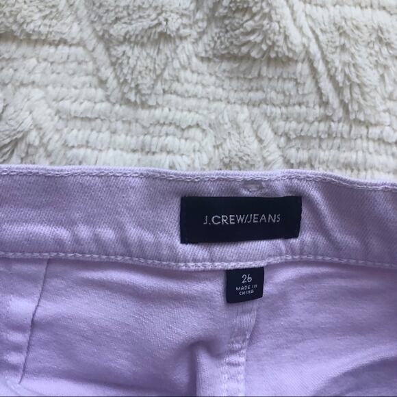 J. Crew Straight Leg Crop Jeans in Light Purple Garment Dyed Denim - Picture 5 of 10